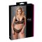 Cottelli Plus Size - csipke melltartó szett (fekete)