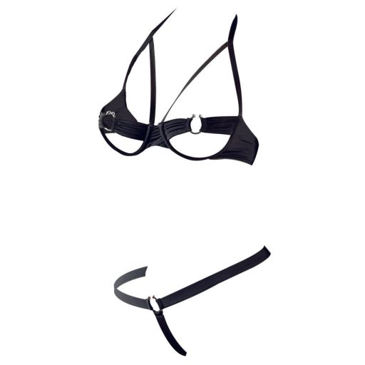 Cottelli - Fém gyűrűs melltartó szett fekete