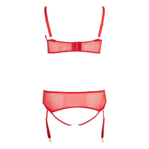 Cottelli Plus Size - variálható fehérnemű duó (piros)