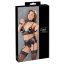 Cottelli Bondage - csipkés fényes fehérnemű szett 4 részes