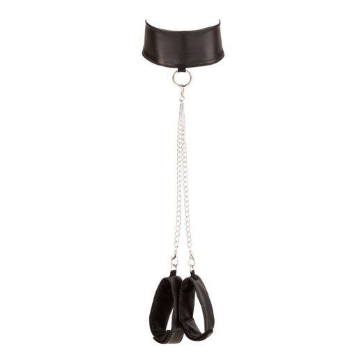 Cottelli Bondage - csipkés fényes fehérnemű szett 4 részes