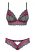 Obsessive Tulia - csipkés fehérnemű szett fekete-pink