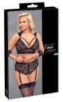 Cottelli Bondage Plus Size - csipke melltartó szett fekete Cottelli Bondage Plus Size - csipke melltartó szett fekete