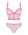 Obsessive Nudelia - melltartó szett natúr-pink - S/M