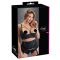 Cottelli Plus Size - pántos, gyűrűs push-up melltartó (fekete)