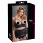 Cottelli Plus Size - pántos, gyűrűs push-up melltartó (fekete)