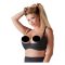 Cottelli Plus Size - merevített push-up melltartó (fekete)