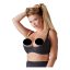 Cottelli Plus Size - merevített push-up melltartó (fekete)