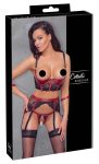 Cottelli Bondage - Matt, csipkés mellemelő szett piros Cottelli Bondage - Matt, csipkés mellemelő szett piros
