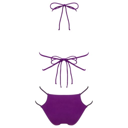 Obsessive Balitta - fényes, nyakpántos bikini lila