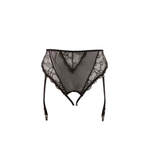 Cottelli Plus Size - csipke harisnyatartós alsó fekete