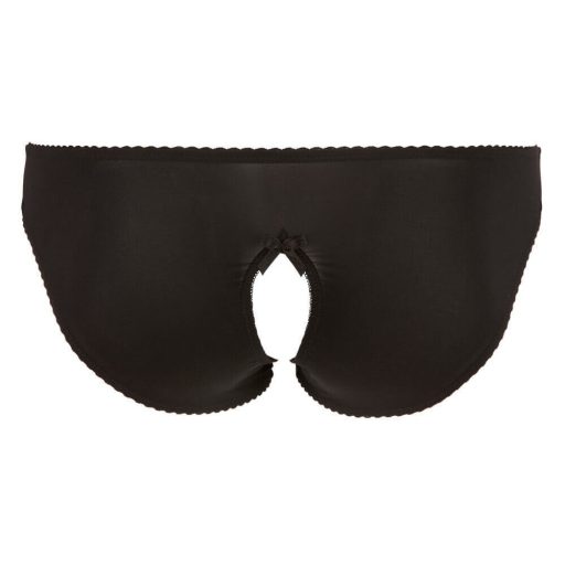 Cottelli Plus Size - csipkés, nyitott alsó fekete