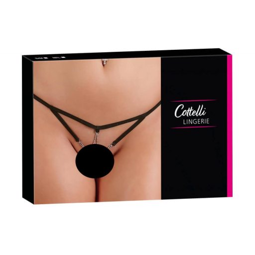 Cottelli - Strasszos női minimálalsó fekete