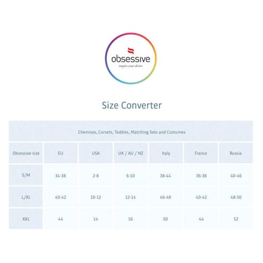 Obsessive Intensa - dupla pántos csipketanga fekete