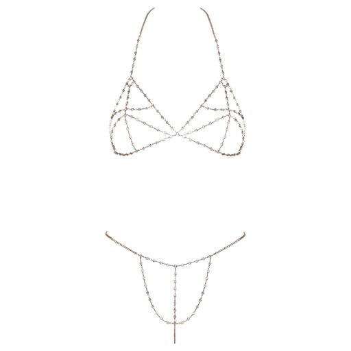 Cottelli - Strasszos láncbikini (ezüst)
