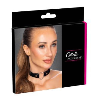 Cottelli - szíves nyakpánt (fekete)