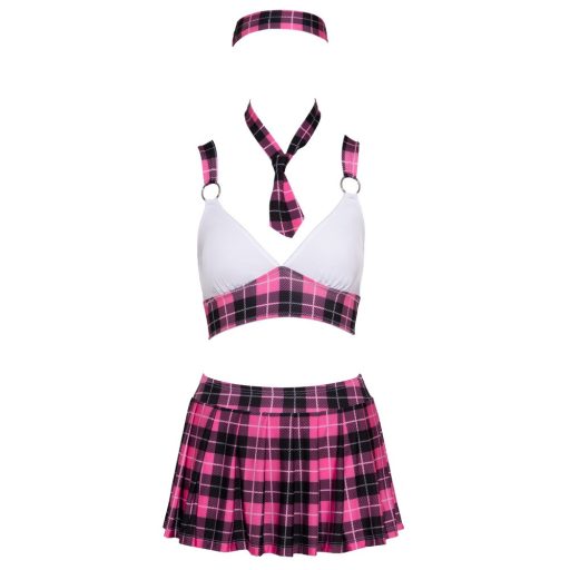 Cottelli - kockás diáklány jelmez szett (pink)