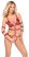 Bad Kitty - szegecses bondage body piros