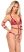 Bad Kitty - szegecses bondage body piros