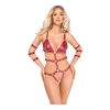 Bad Kitty - szegecses bondage body piros Bad Kitty - szegecses bondage body piros