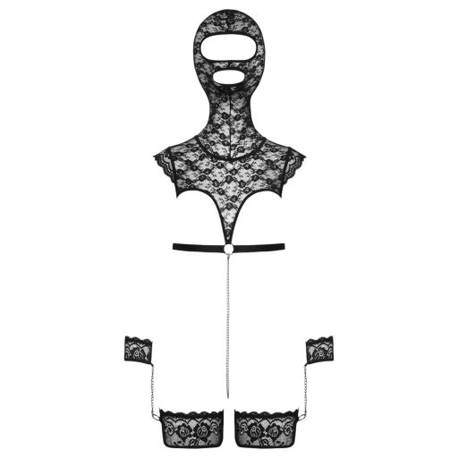 Bad Kitty - csipke BDSM szett (fekete)