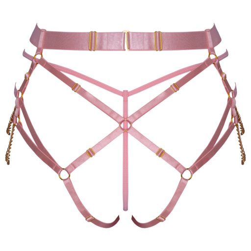 / Bad Kitty - láncos hám tangával (pink)