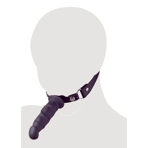 Fetish - szájpecek dildóval fekete