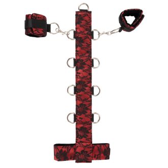Bad Kitty - ázsia karok a nyakhoz kötöző szett vörös-fekete