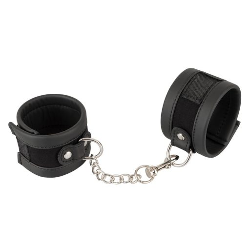 Vegan Fetish - csukló bilincs rövid lánccal fekete
