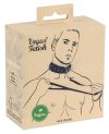 Vegan Fetish - szegecses nyakörv pórázzal (fekete)