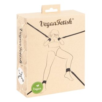 Vegan Fetish - ágyhoz kötöző szett fekete