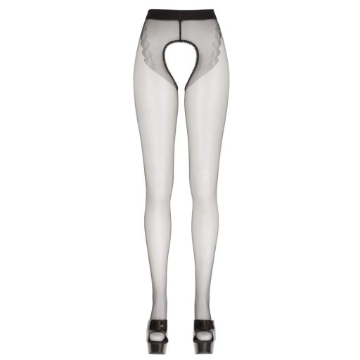 Cottelli - dupla hatású nyitott harisnya fekete