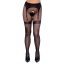 Cottelli Legwear - combfix hatású, nyitott harisnya - fekete S-L