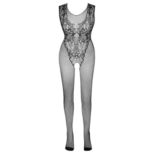 NO:XQSE - ujjatlan, nyitott necc overall-body - fekete S-L