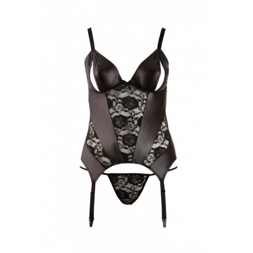 Cottelli - Virágos női felső, telt idomokra fekete