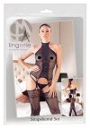 Mandy Mystery - mintás nyakpántos necc szett - fekete S-L Mandy Mystery - mintás nyakpántos necc szett - fekete S-L