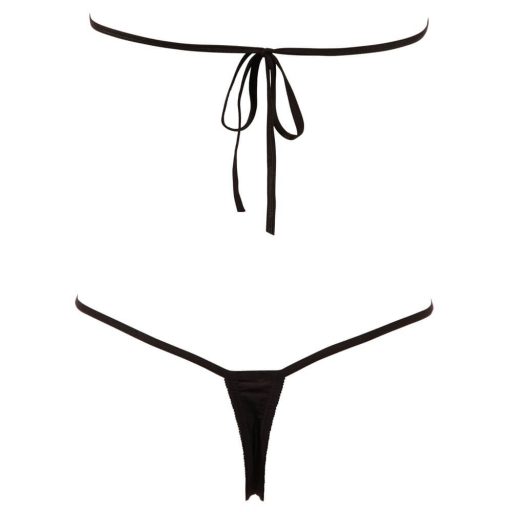 NO:XQSE - Nyitott, strasszos szexbody - fekete S-L