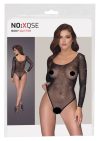 NO:XQSE - hosszúujjú, csillogó necc body - fekete S-L NO:XQSE - hosszúujjú, csillogó necc body - fekete S-L