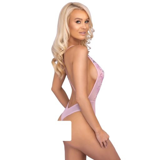 Kissable - rózsás hímzéses body pink