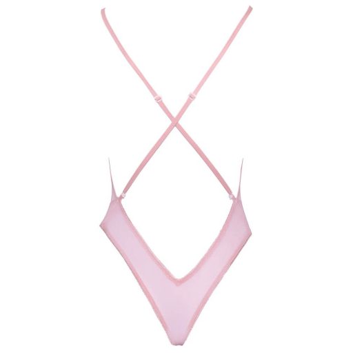 Kissable - rózsás hímzéses body pink