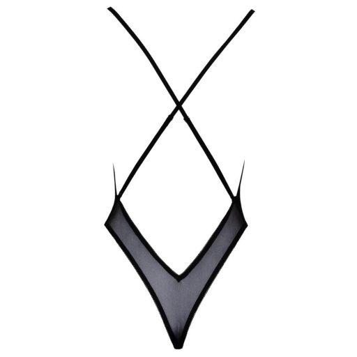 Kissable - pink hímzéses body fekete