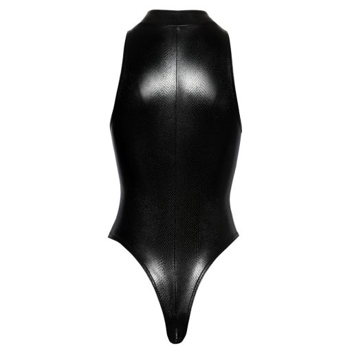 Noir - kígyóbőr mintás body fekete