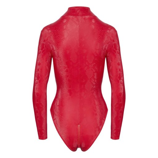 Cottelli - kígyóbőr mintás body (piros)