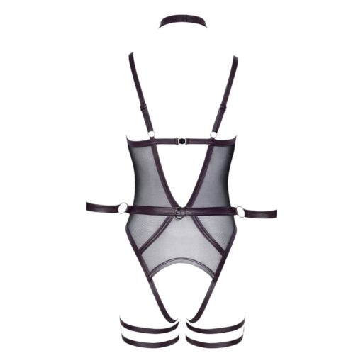 Cottelli Bondage - nyitott body és kar bilincs (sötétlila)