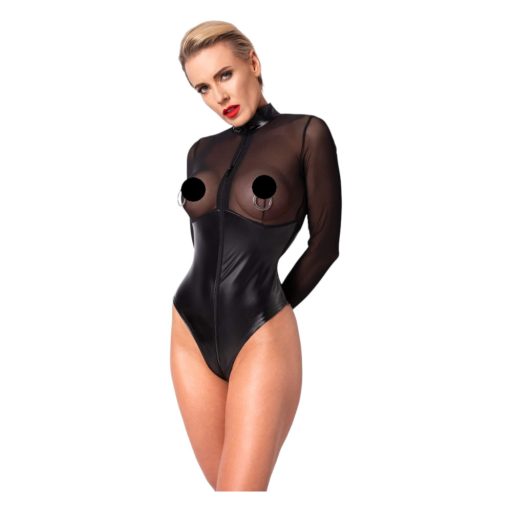 Noir - fényes-áttetsző body fekete