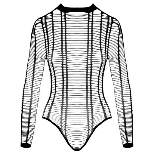 Cottelli - csíkos nyitott body (fekete) - S-L