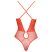 Cottelli - keresztpántos csipke body (piros)