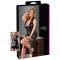 Cottelli Plus Size - fényes ruha csipkével (fekete)