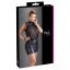Cottelli Plus Size - fényes sifon szexi ruha nőknek (fekete)