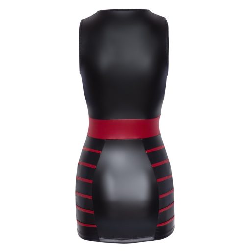 Cottelli Party - csíkos, testre simuló ruha fekete-vörös